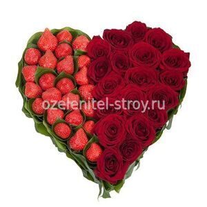 Сердце из цветов 376 «Сладкое сердце»